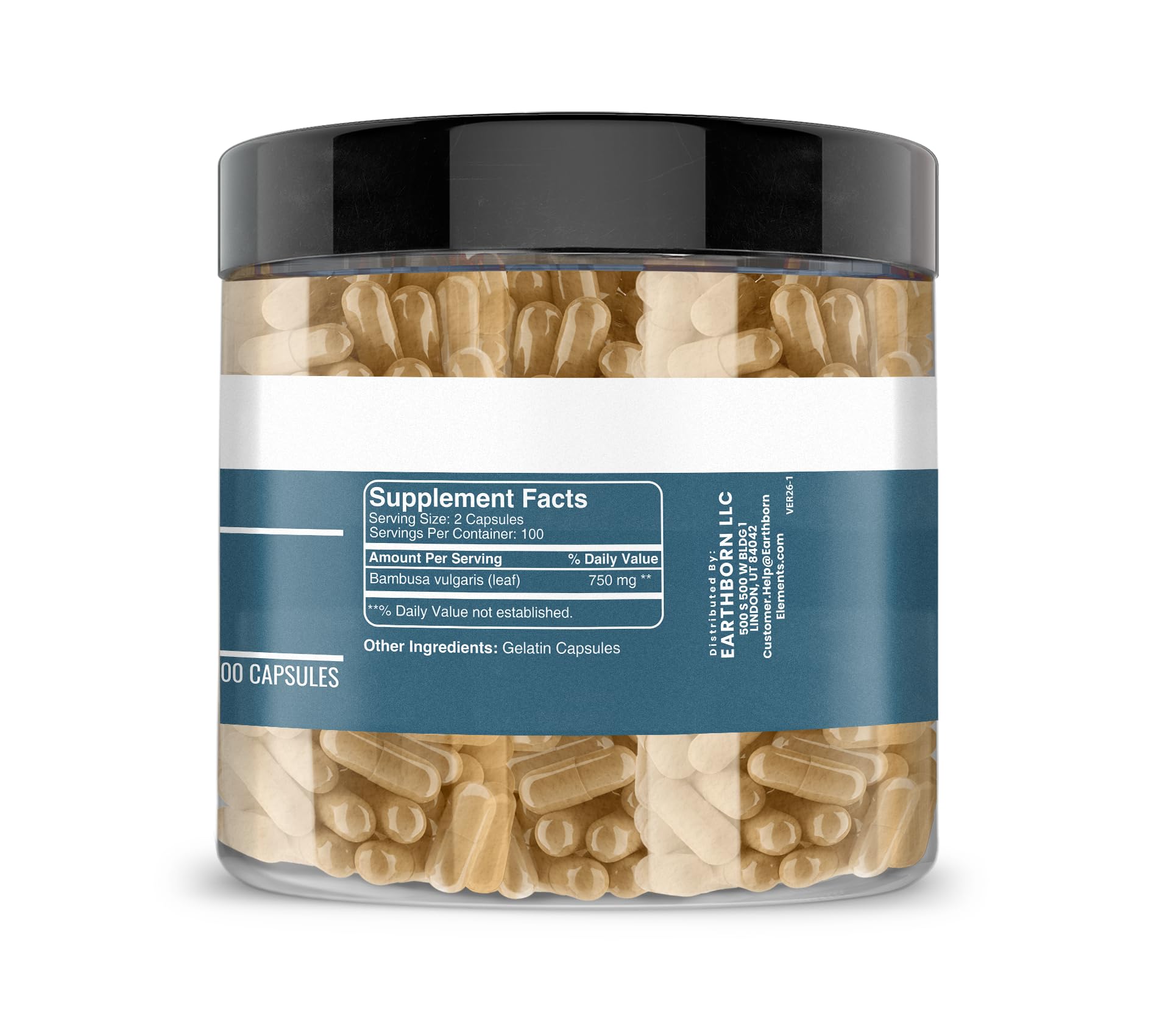 Earthborn Elements Bamboo Capsules bottle with label