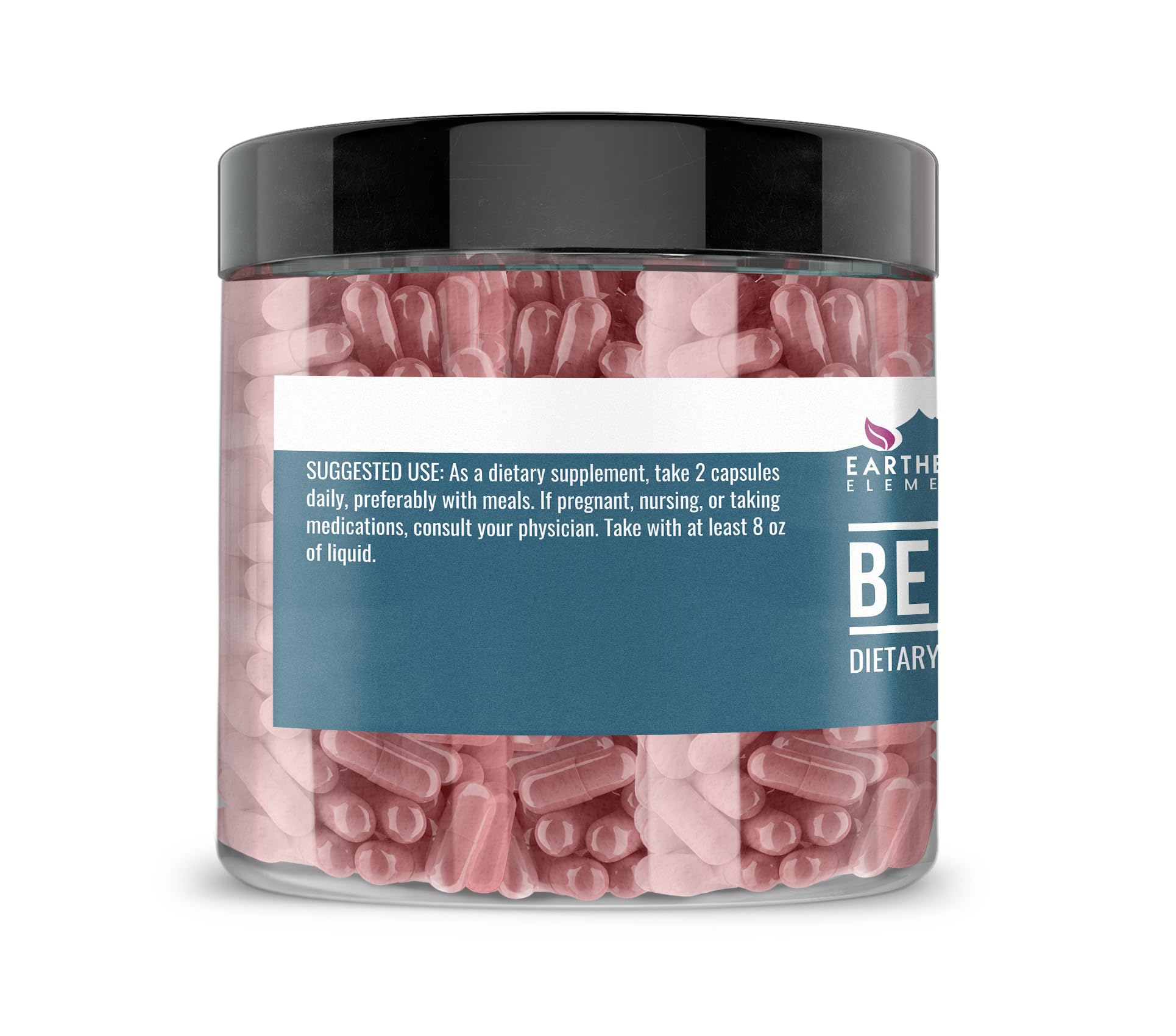 Earthborn Elements Beet Root Capsules side view