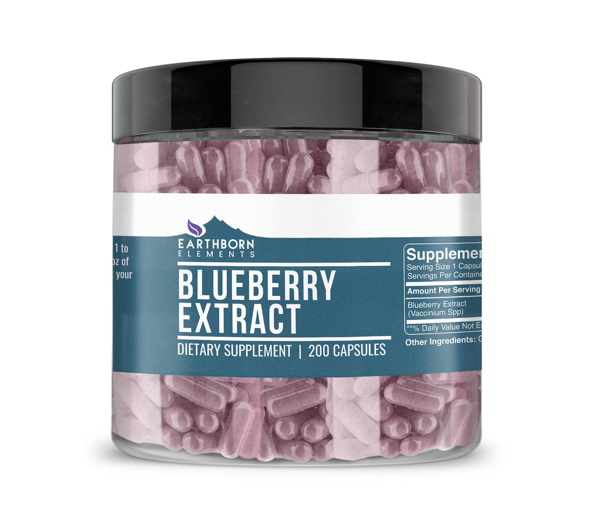 Earthborn Elements Blueberry 10:1 Extract Capsules bottle front view