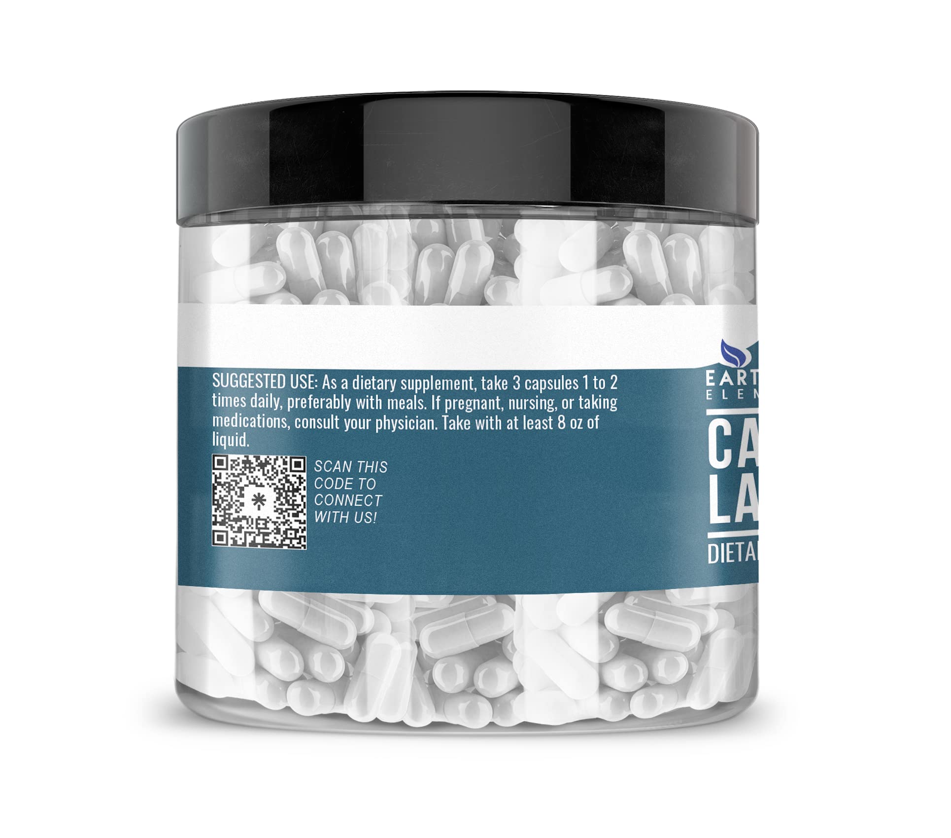 Earthborn Elements Calcium Lactate 200 Capsules back label