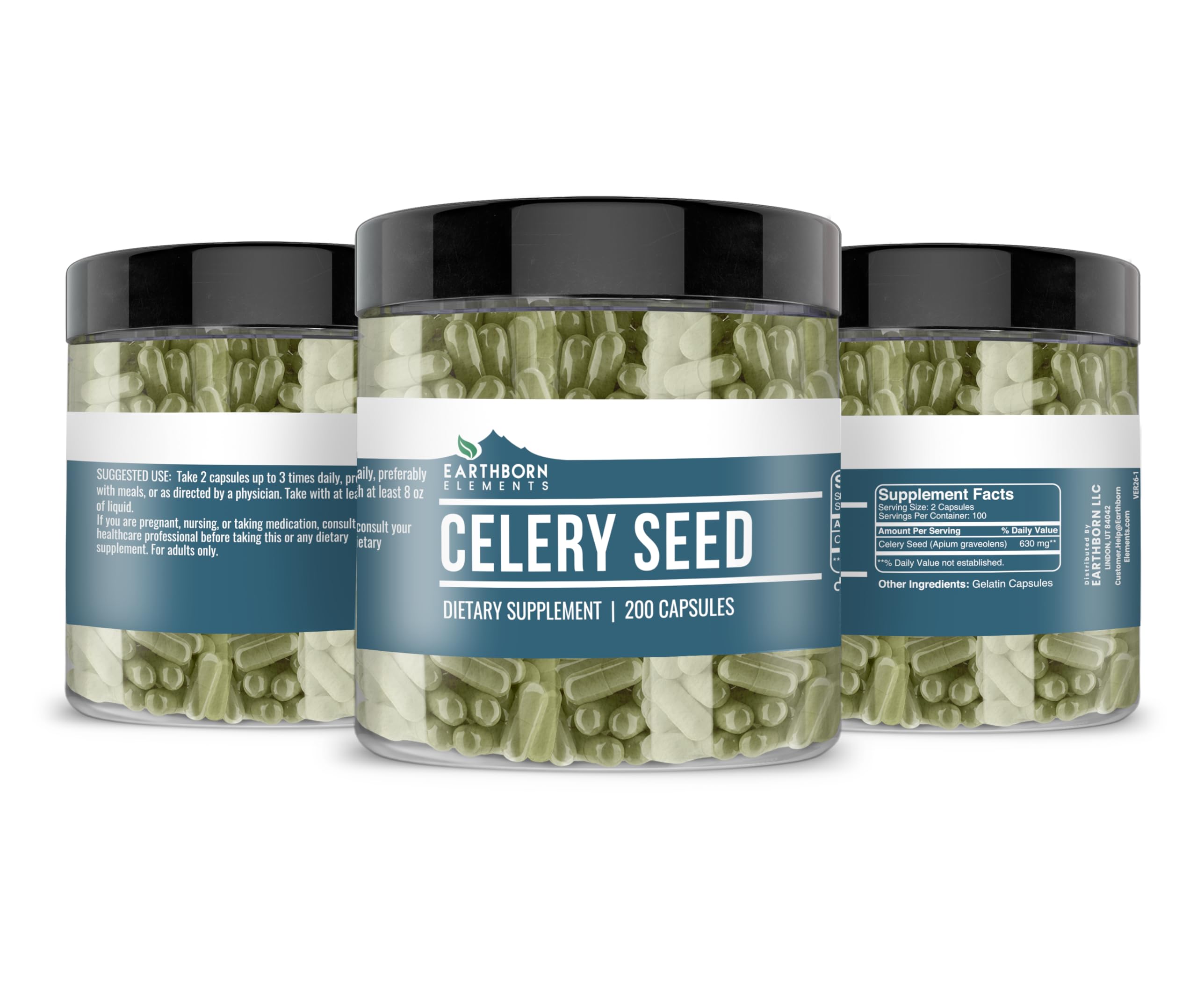 Earthborn Elements Celery Seed Capsules side view