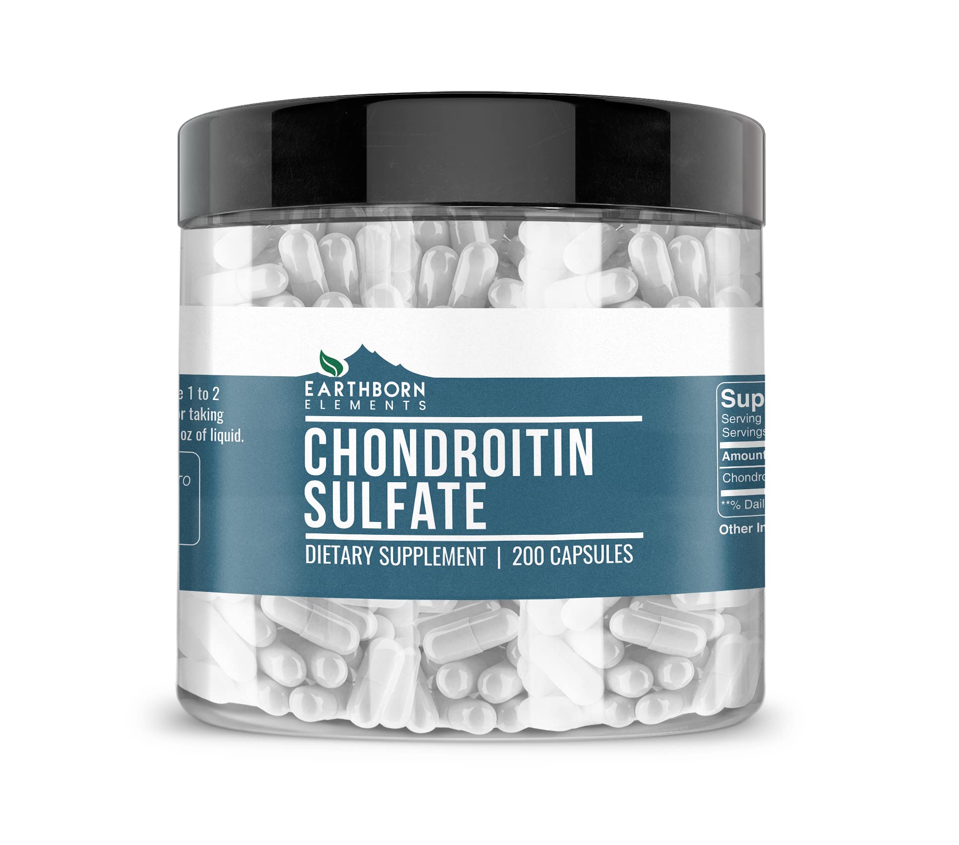 Earthborn Elements Chondroitin Sulfate 200 Gelatin Capsules front view