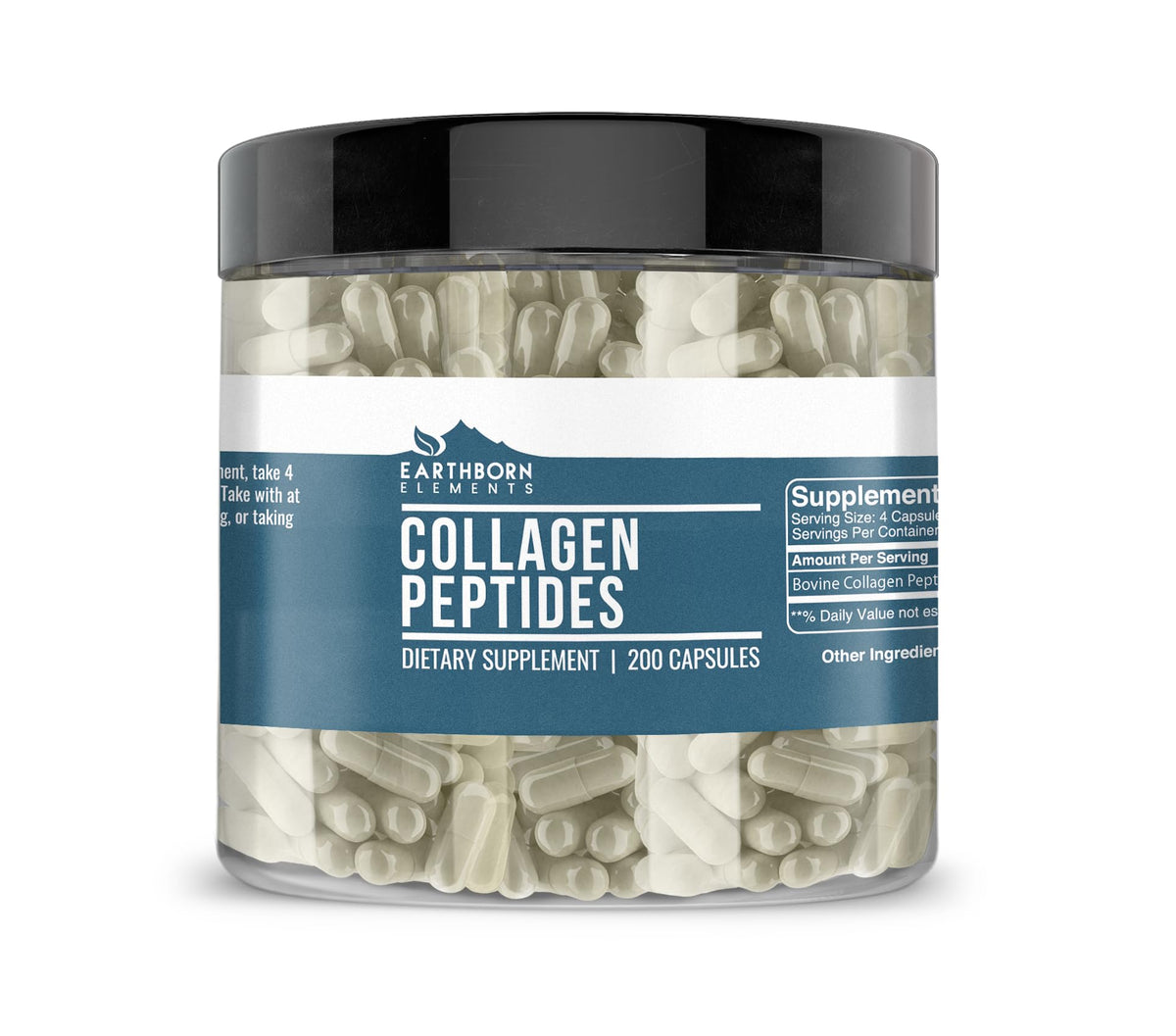 Earthborn Elements Collagen Peptides Capsules bottle front view