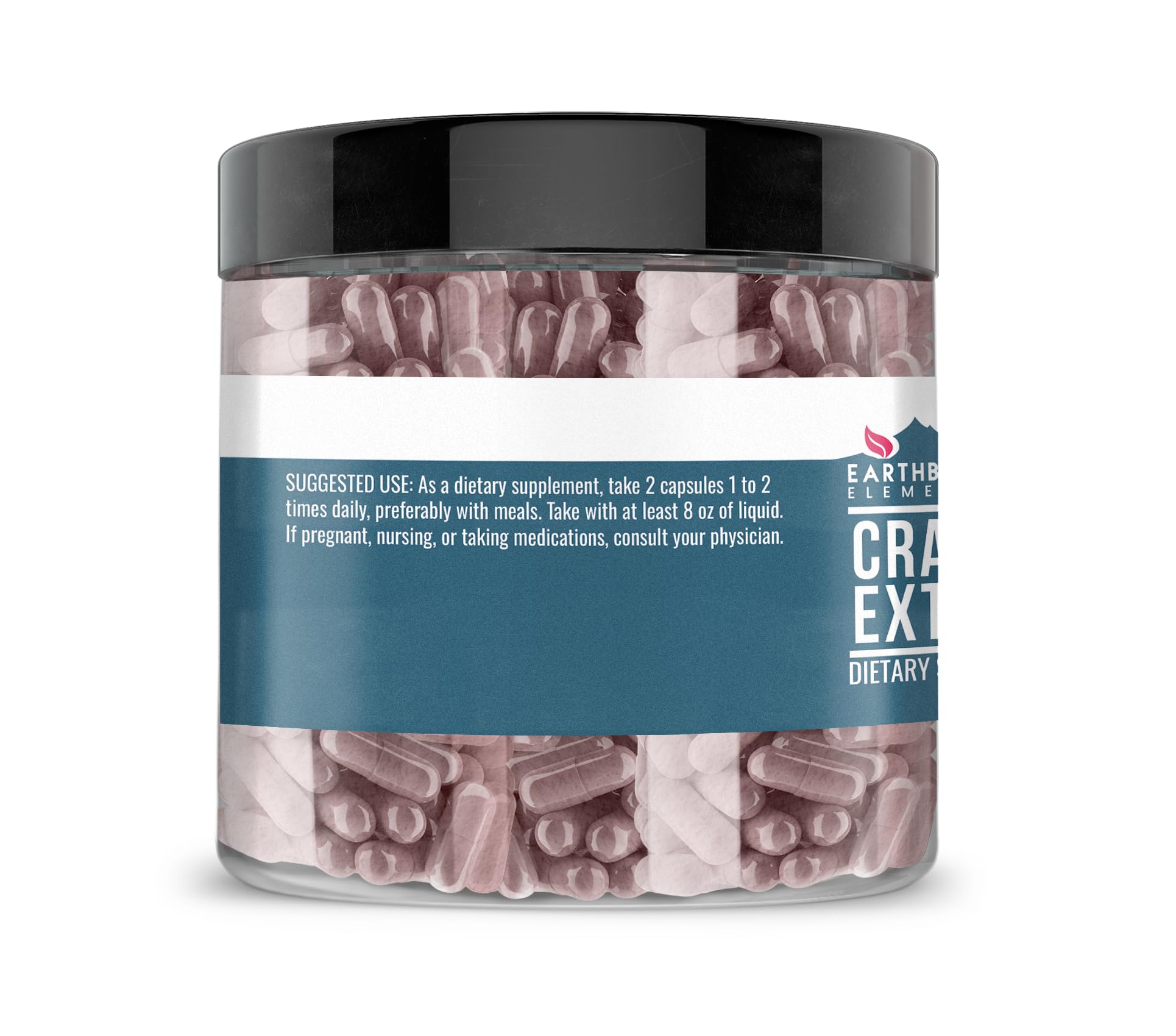 Earthborn Elements Cranberry Extract Capsules close-up of capsules
