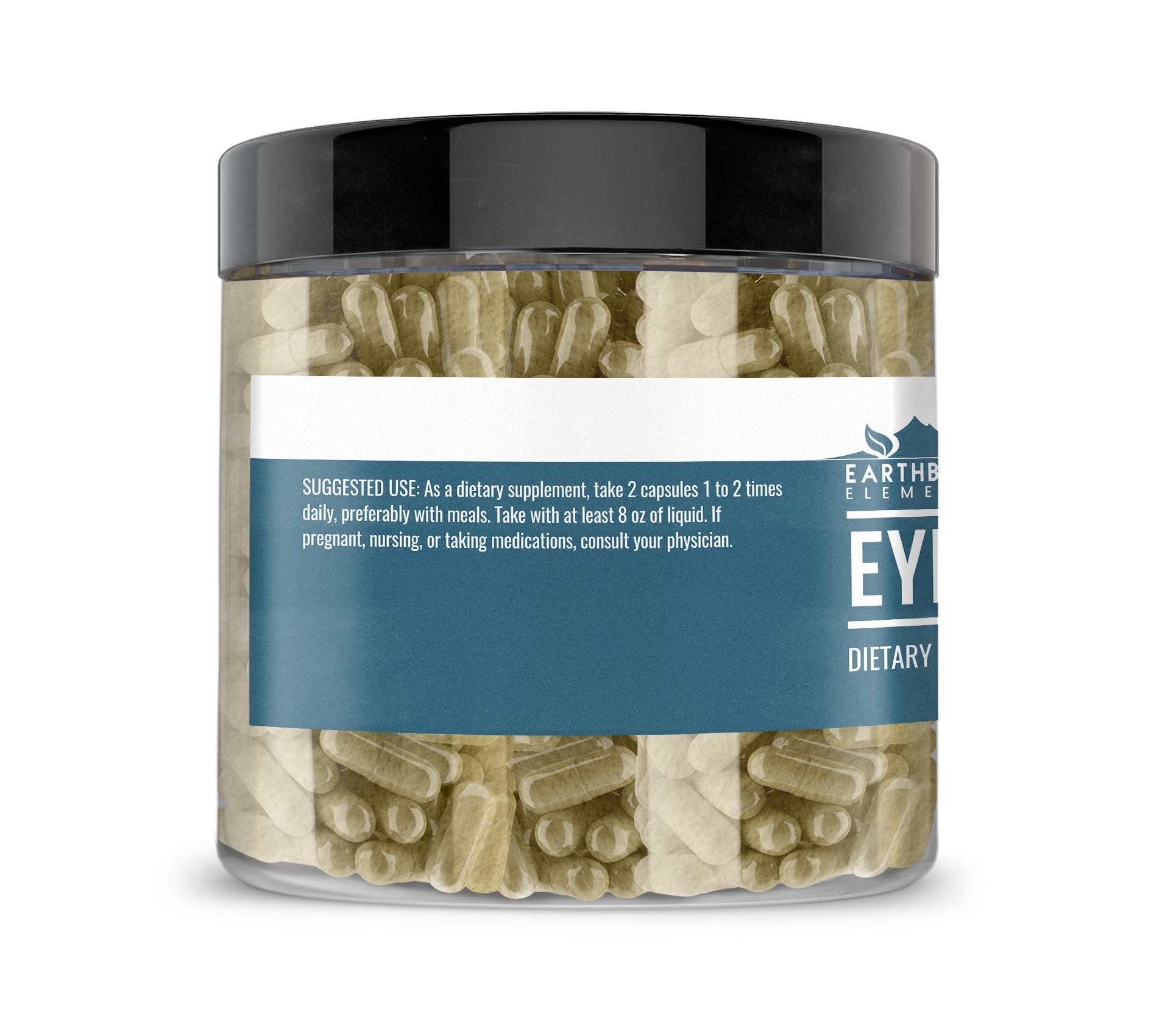 Earthborn Elements Eyebright Capsules opened bottle with capsules