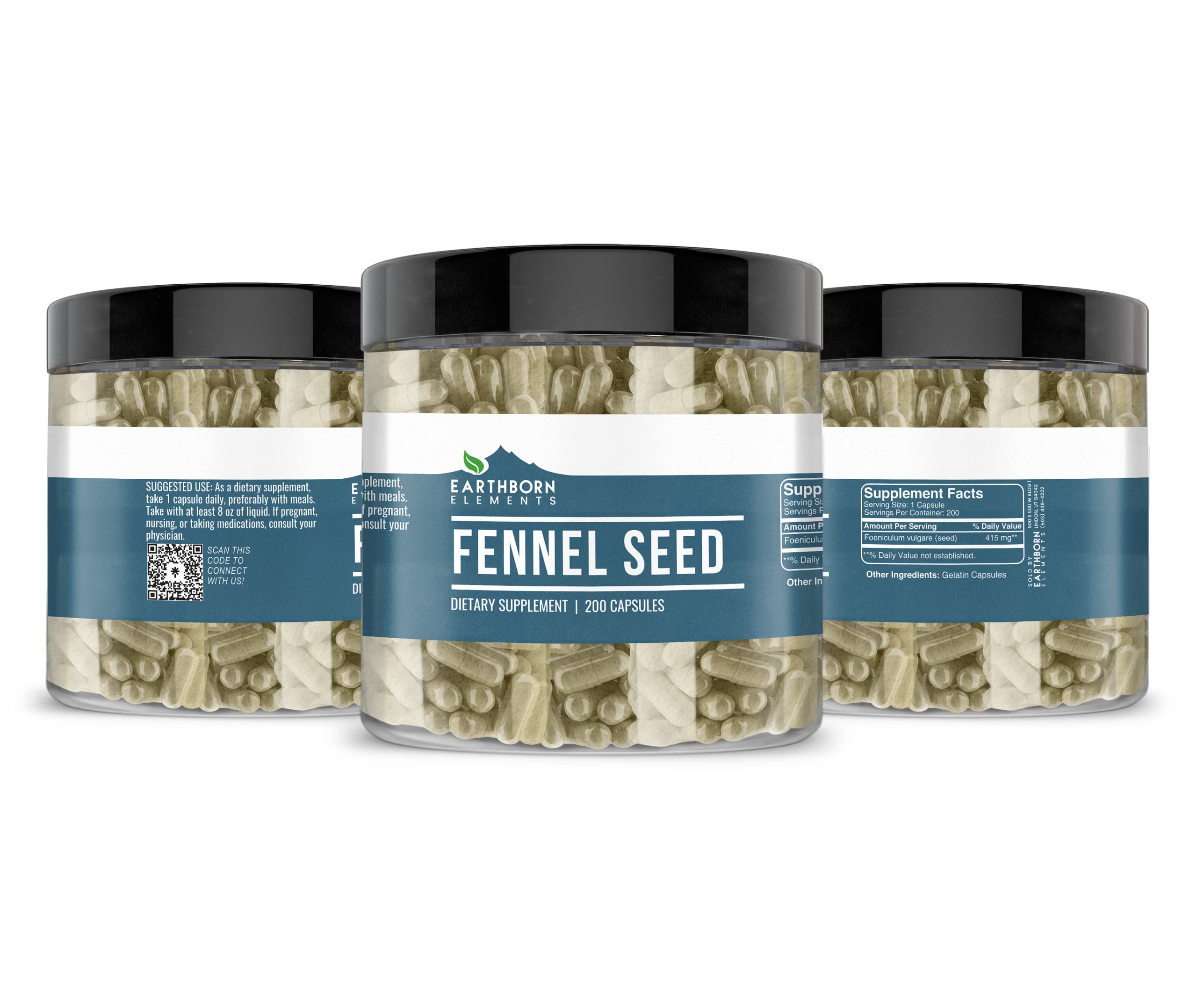 Earthborn Elements Fennel Seed Capsules label details