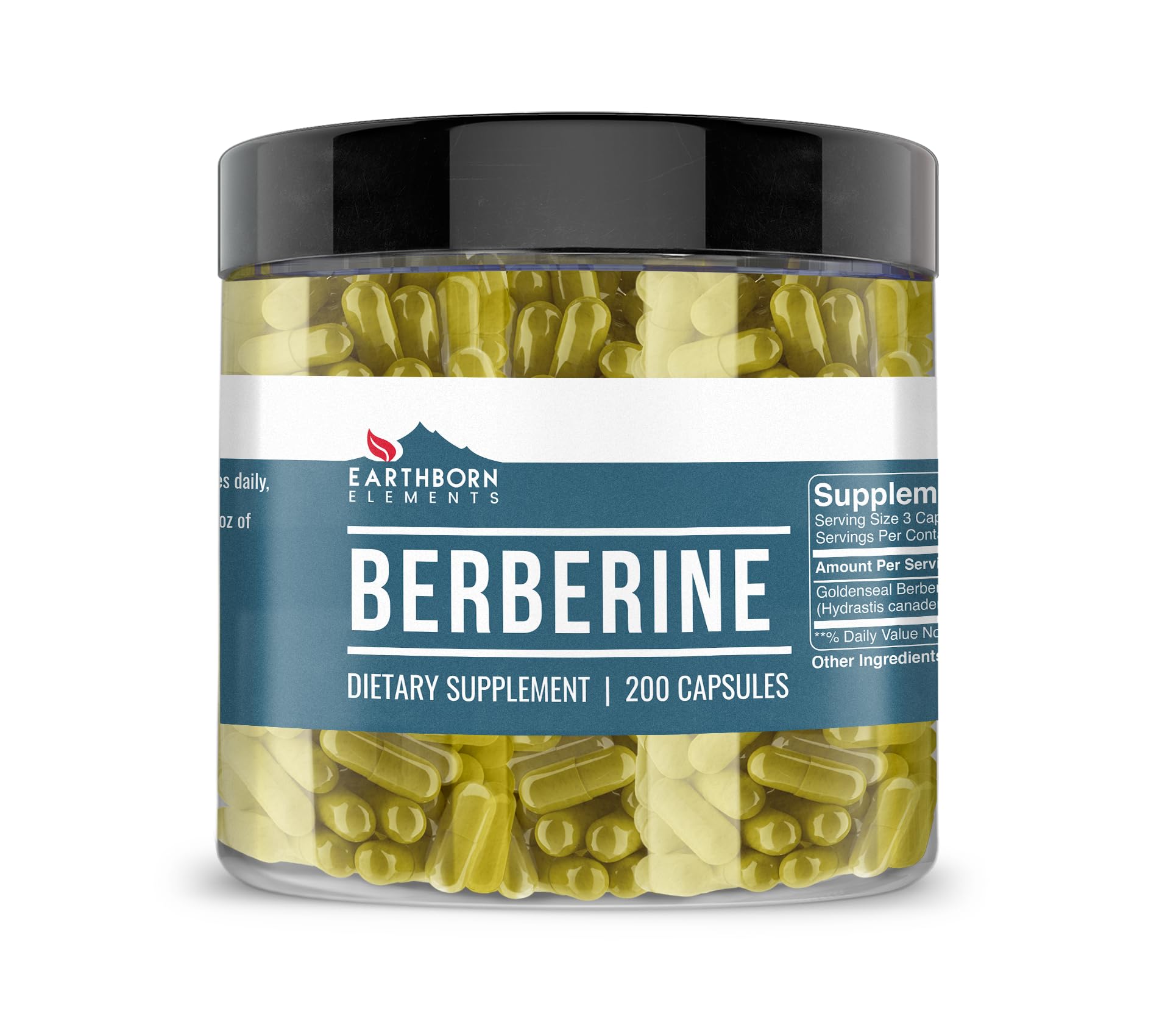 Earthborn Elements Goldenseal Berberine 200 Capsules front view