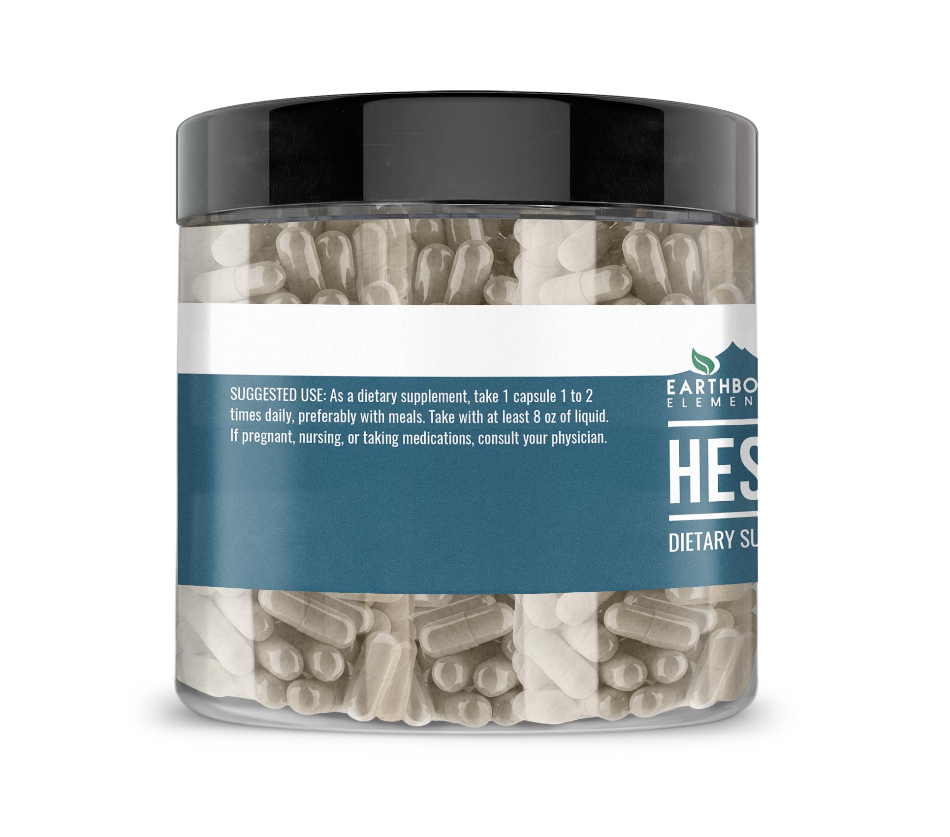 Earthborn Elements Hesperidin Capsules back view with ingredient list