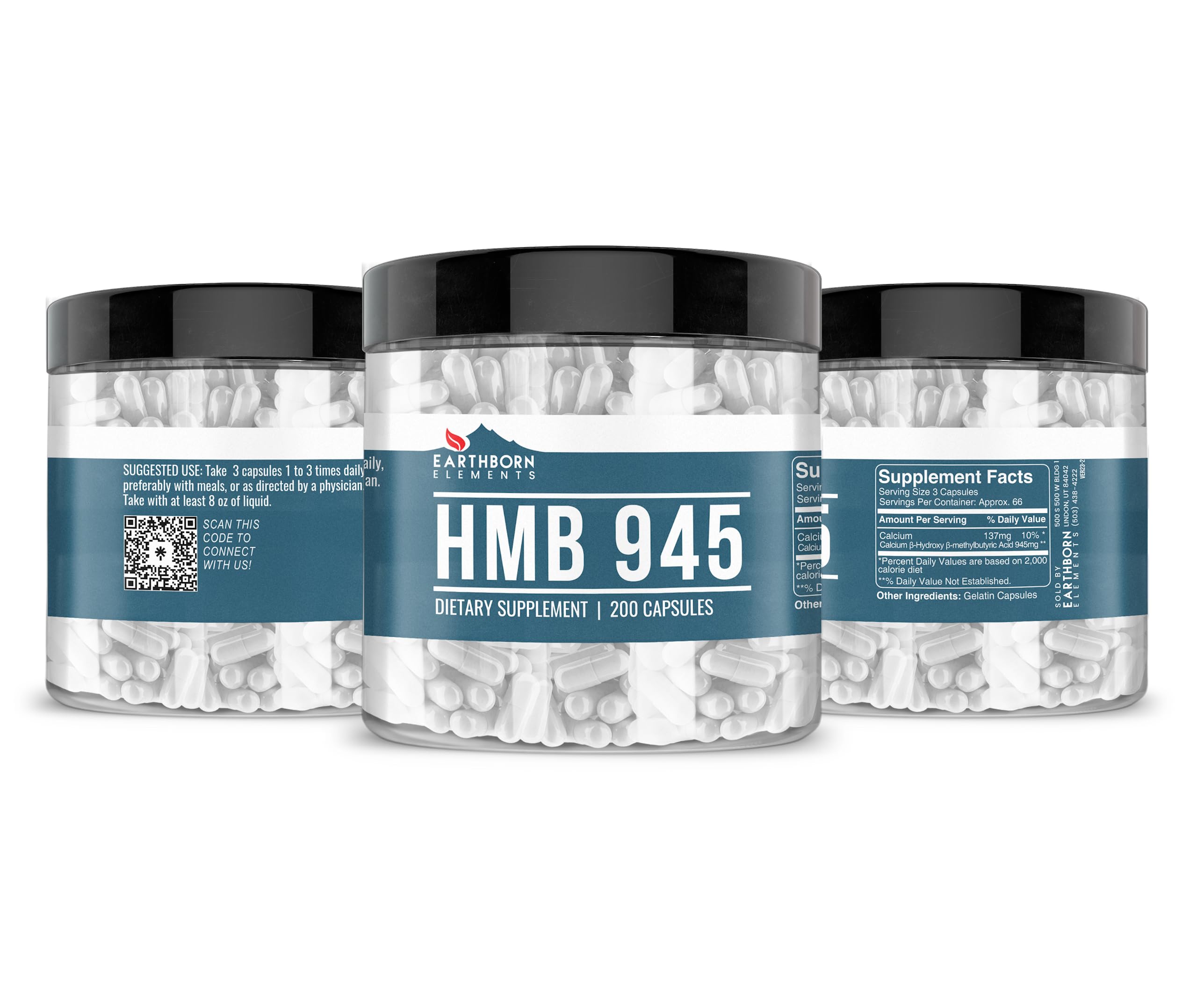 Earthborn Elements HMB Capsules close-up of capsules