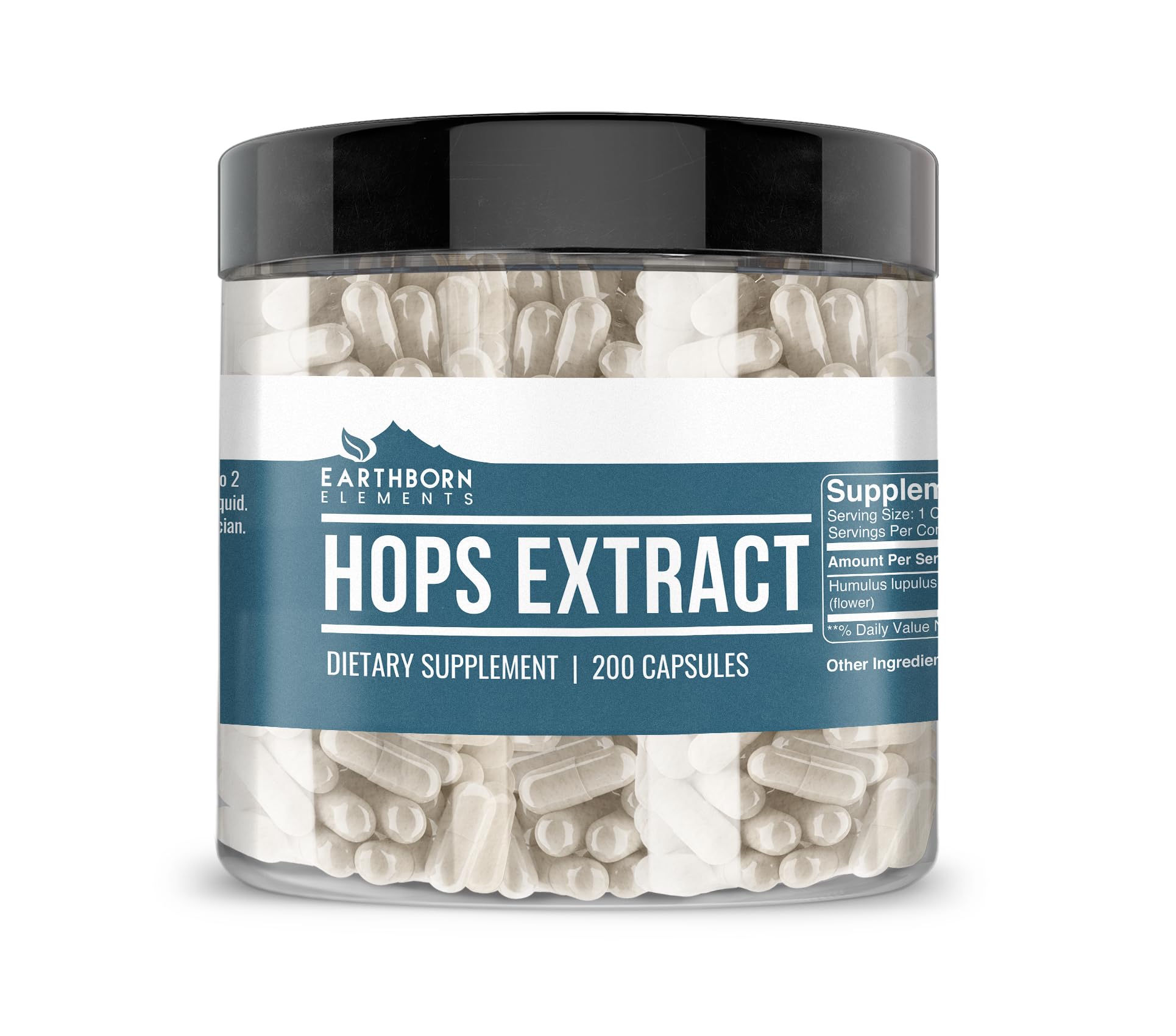 Earthborn Elements Hops Extract 200 Capsules front view