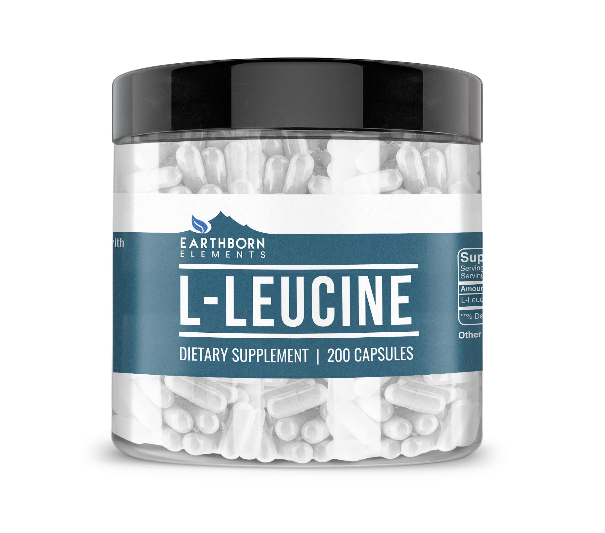 Earthborn Elements L-Leucine Capsules front view