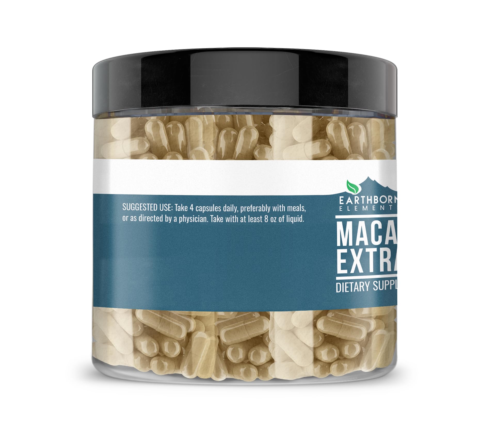 Earthborn Elements Maca Root Extract Capsules bottle with label