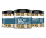 Earthborn Elements Maca Root Extract Capsules on a wooden table
