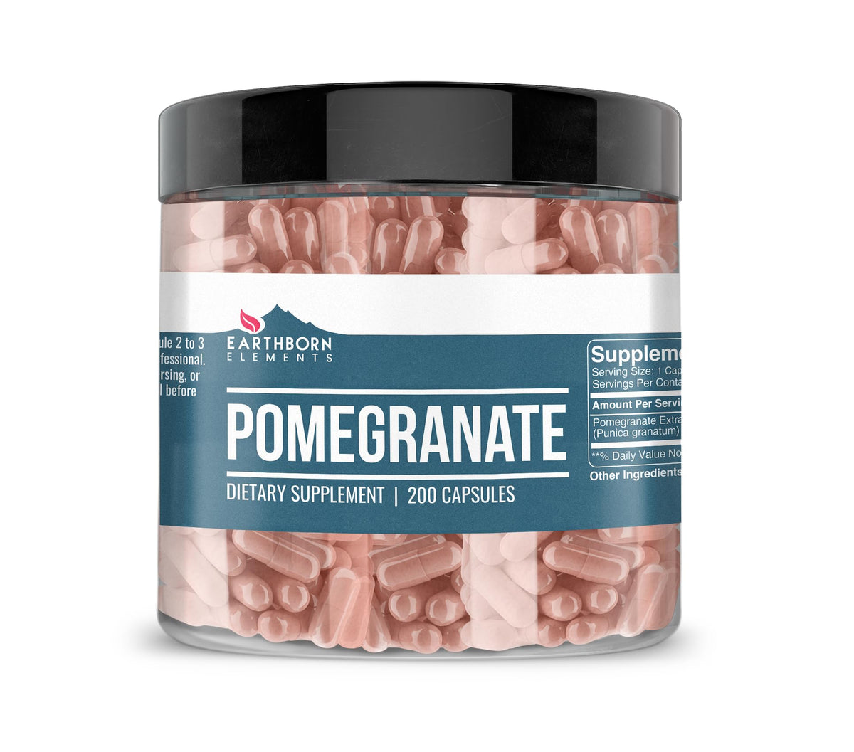 Earthborn Elements Pomegranate Capsules front view