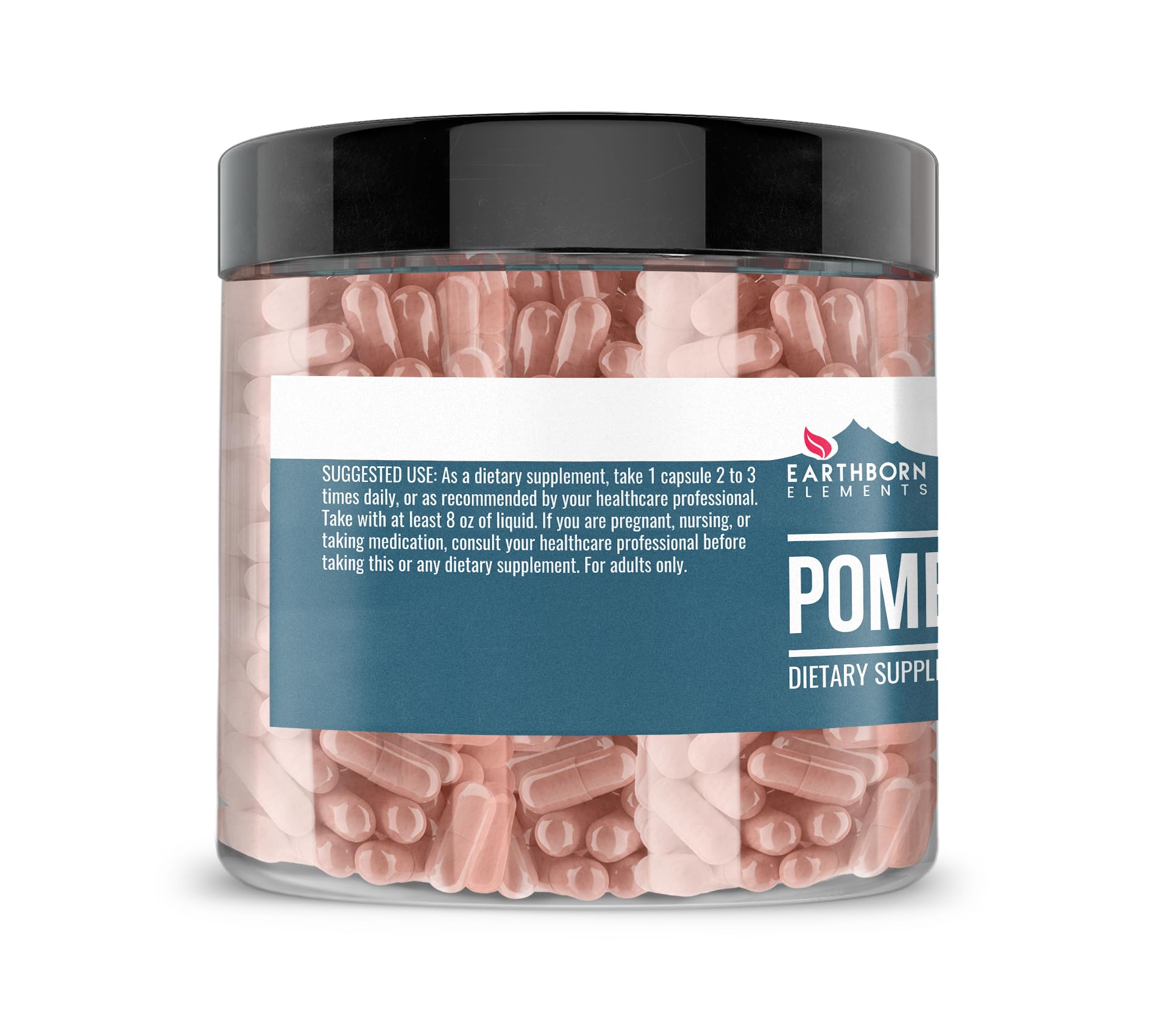 Earthborn Elements Pomegranate Capsules side view