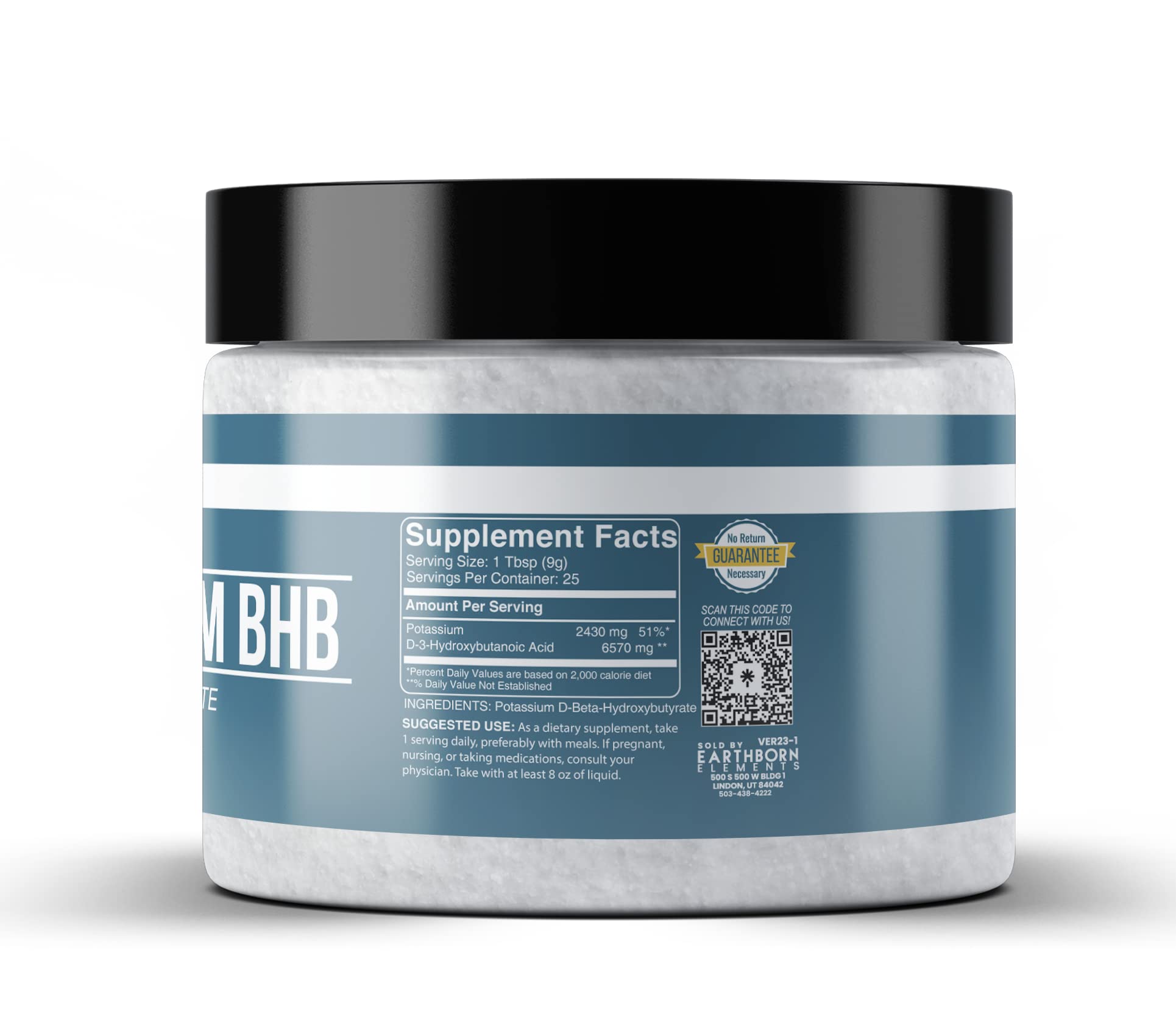 Earthborn Elements Potassium D-Beta-Hydroxybutyrate 612g packaging details