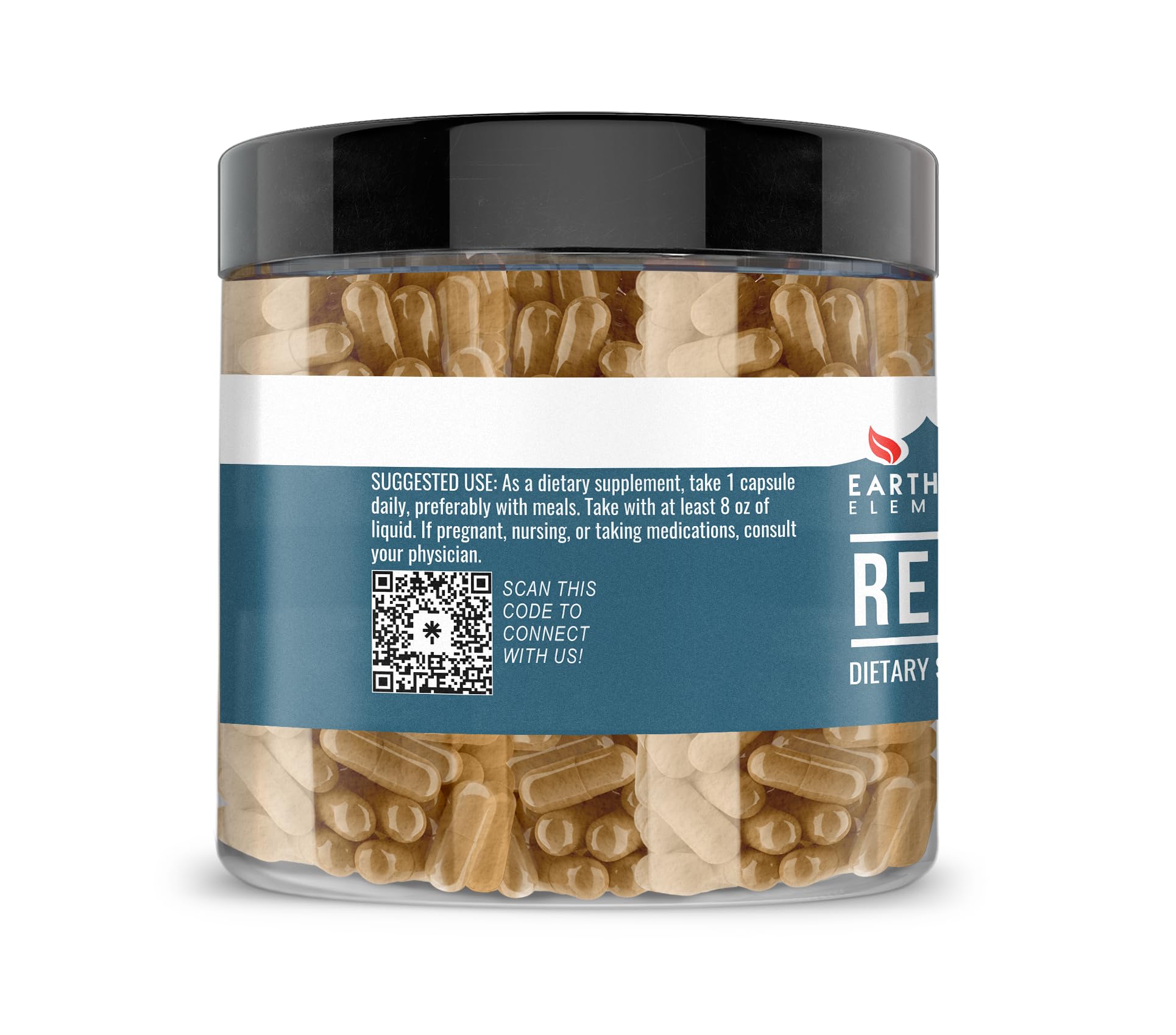 Earthborn Elements Red Clover Capsules side view