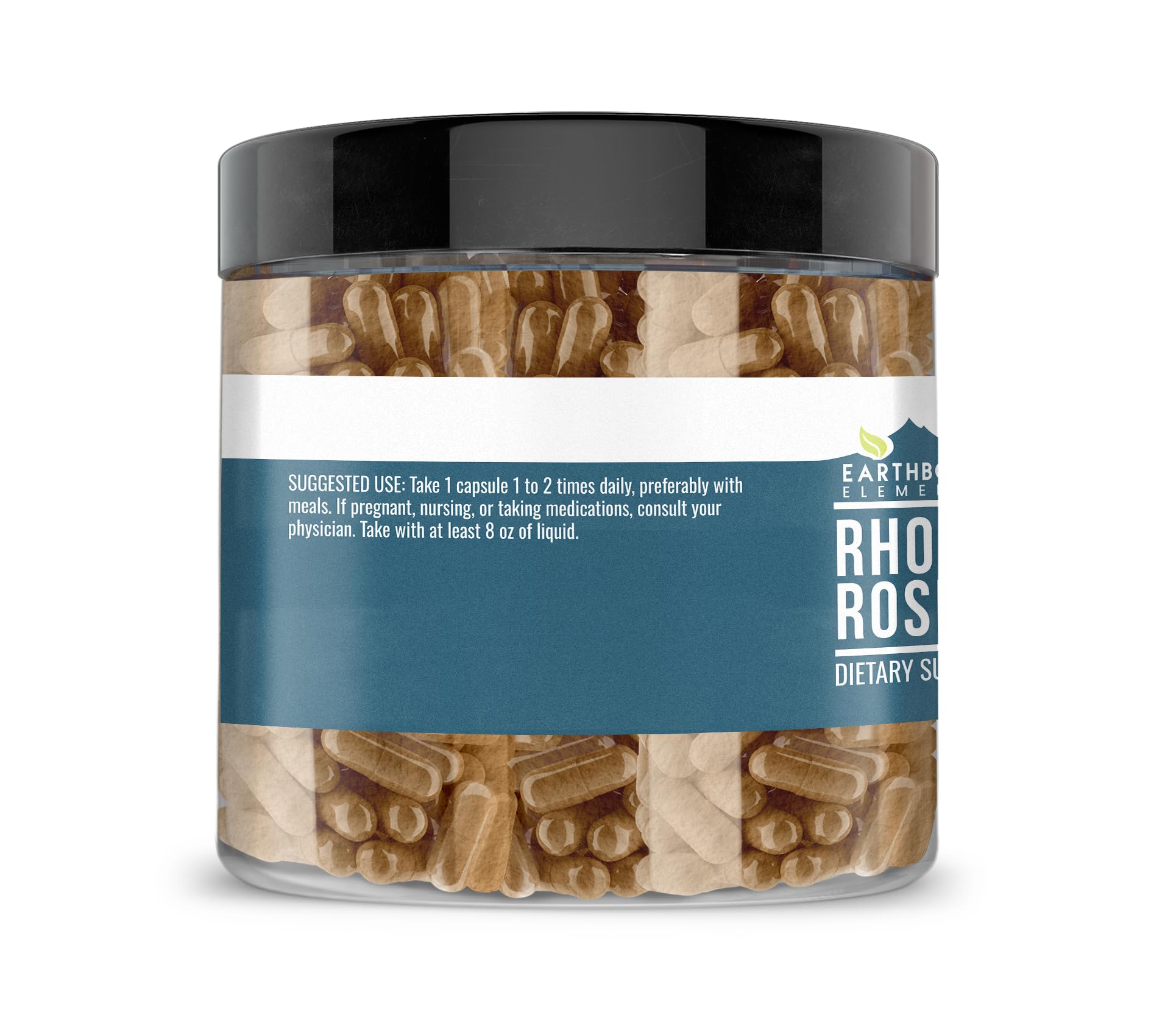 Earthborn Elements Rhodiola Rosea Root Extract Capsules bottle with label