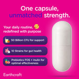 Earthcraft Probiotic Supplement capsules on a wooden table