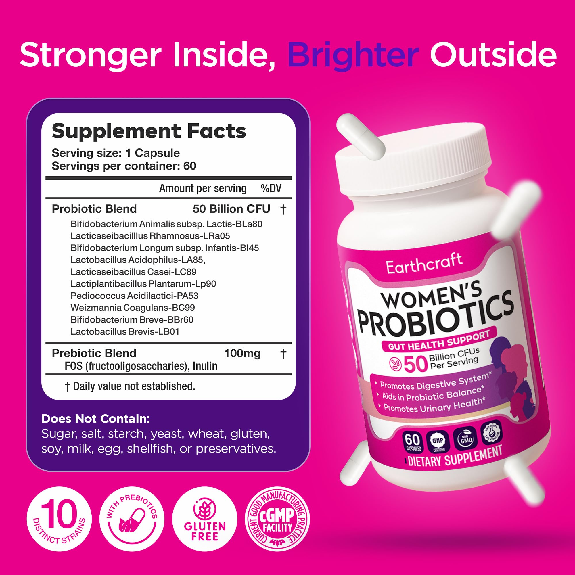 Earthcraft Probiotic Supplement close-up of capsules