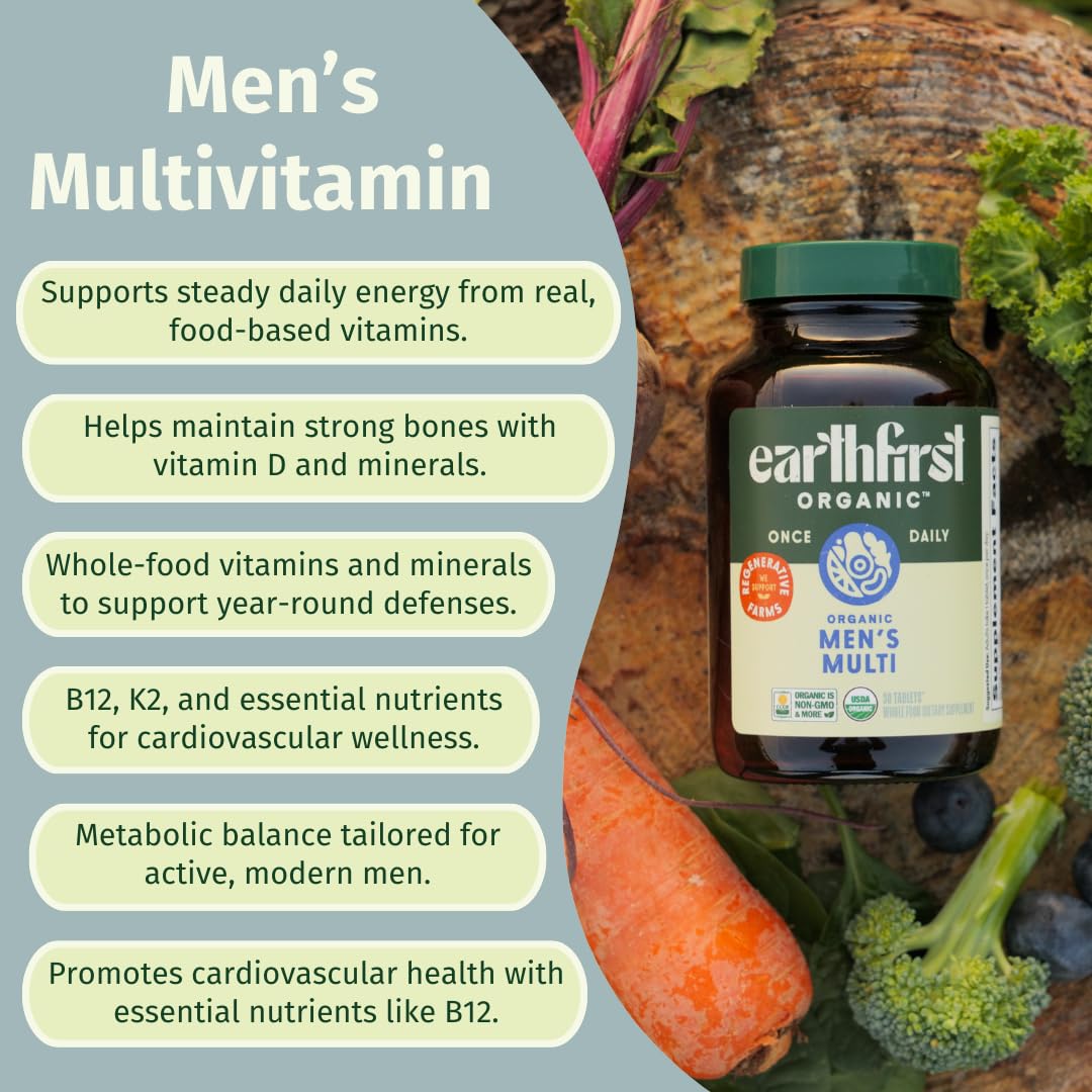 EarthFirst Organic Men’s Multivitamin 200g packaging