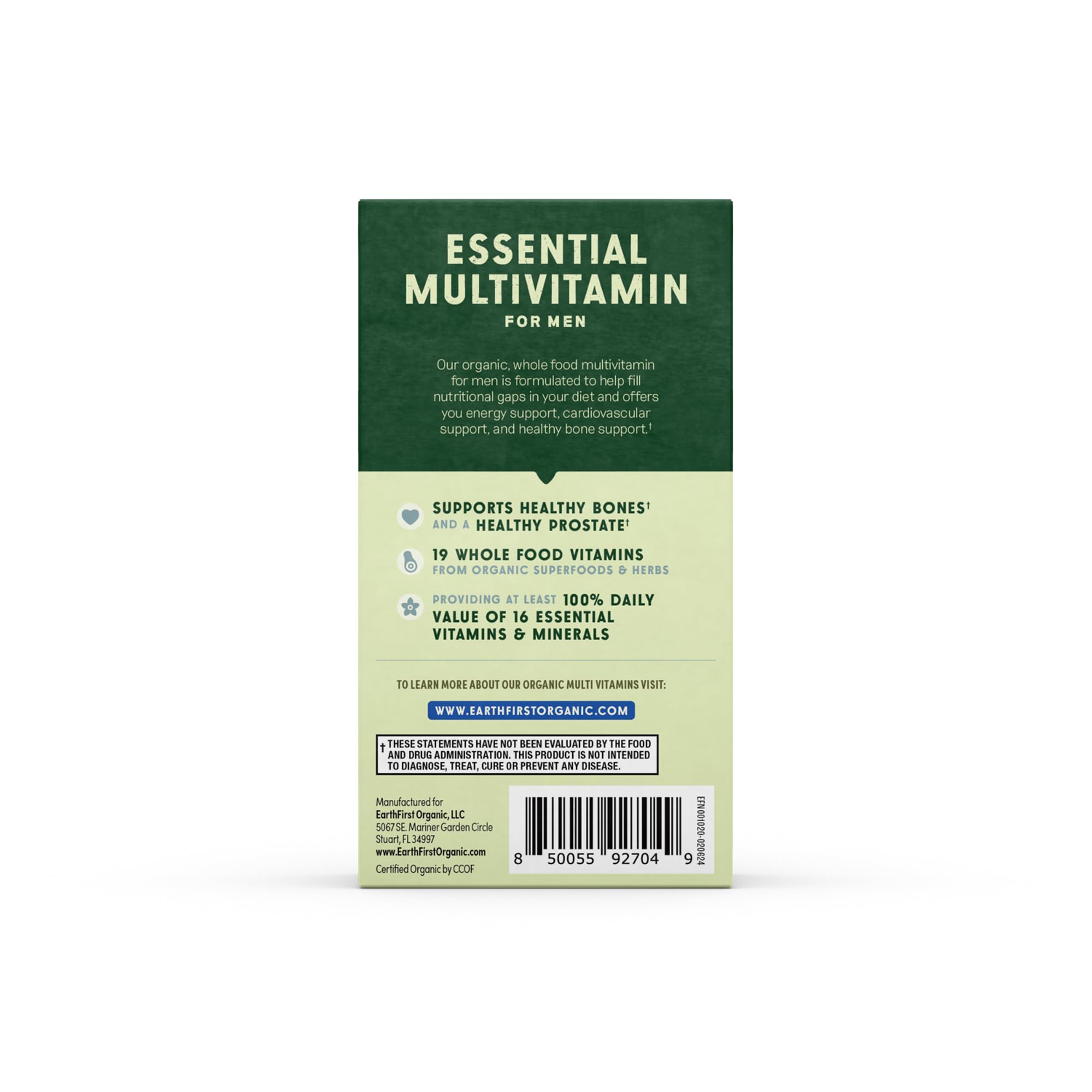 EarthFirst Organic Men’s Multivitamin lifestyle shot