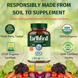 EarthFirst Organic Men’s Multivitamin on a wooden table