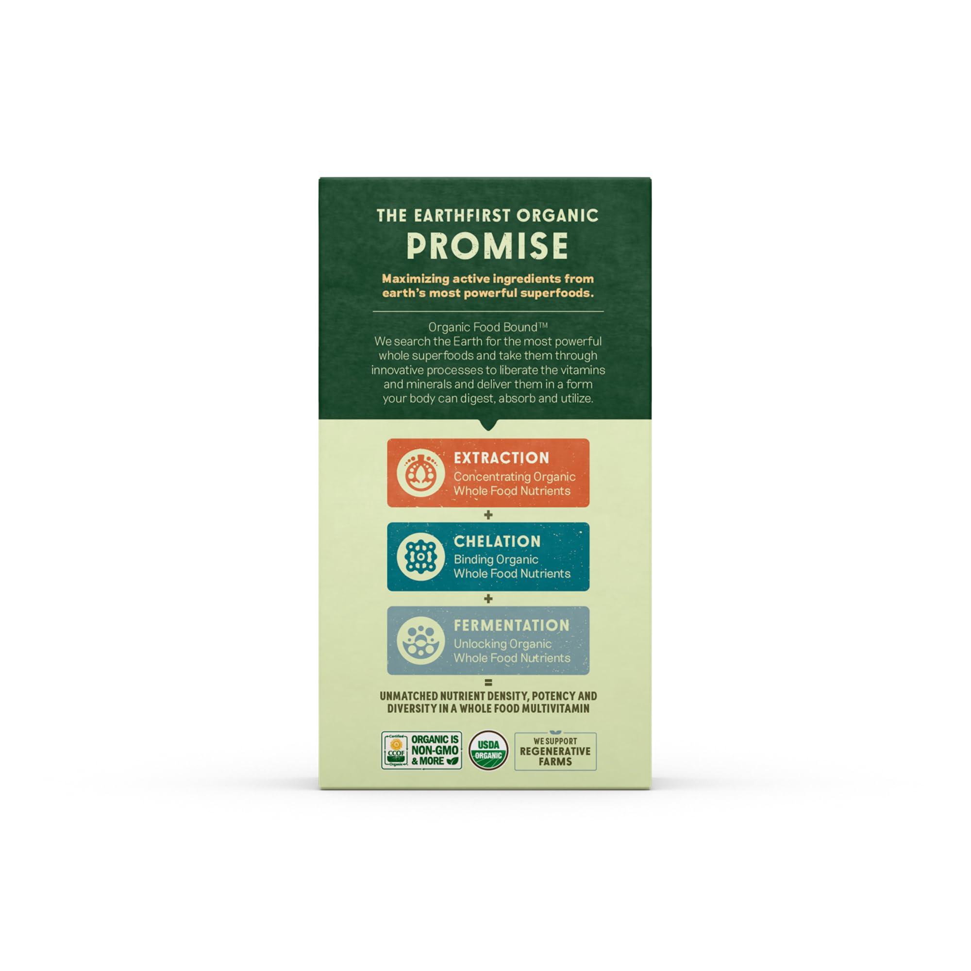 EarthFirst Organic Men’s Multivitamin with fresh fruits
