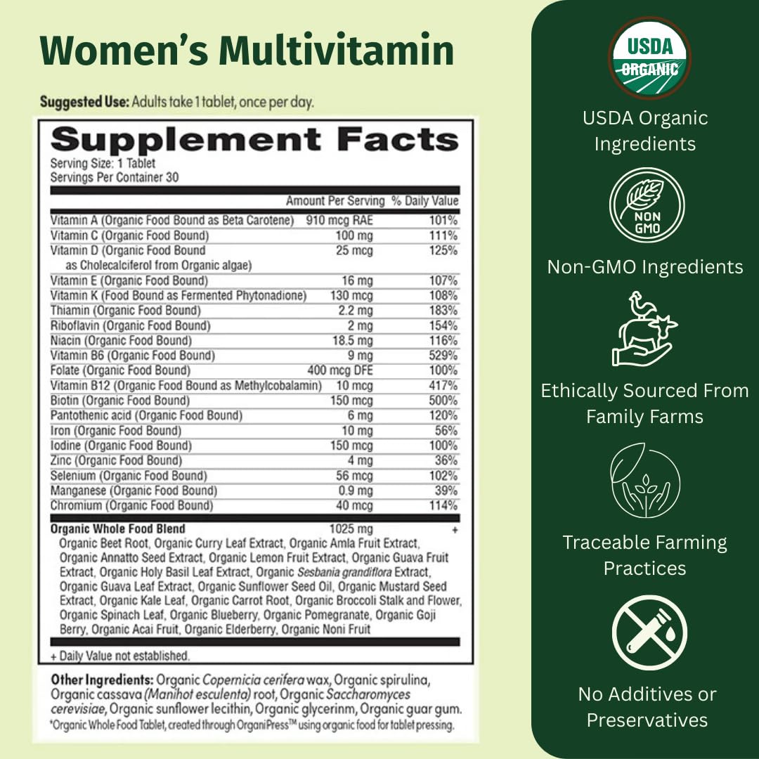 EarthFirst Organic Multivitamins tablet close-up