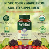 EarthFirst Organic Multivitamins tablet in hand