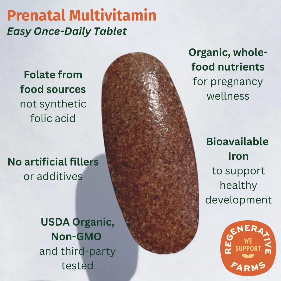 EarthFirst Organic Prenatal Vitamins with ingredients list