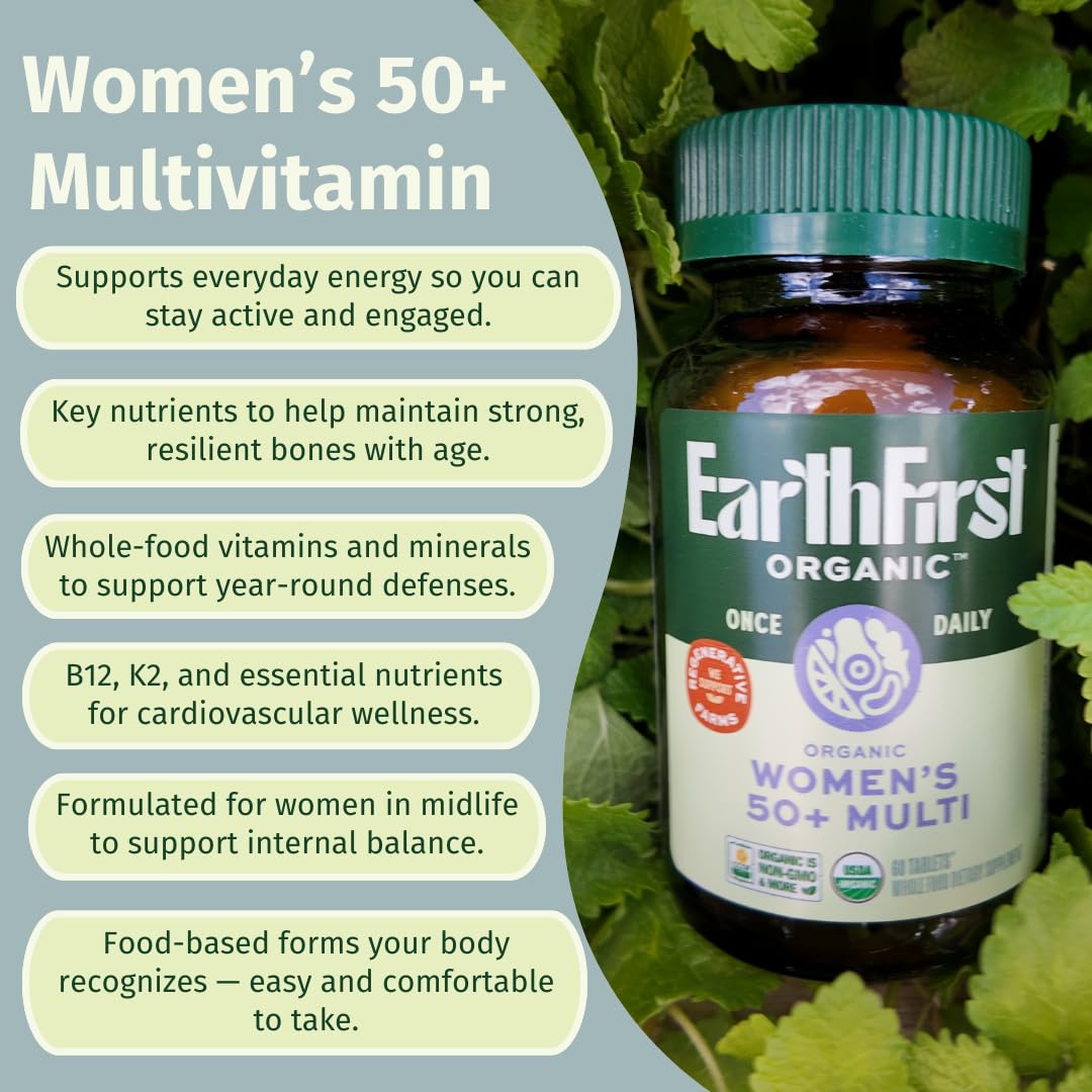 EarthFirst Organic Women's Multivitamin 50+ ingredients list