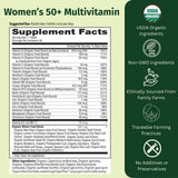 EarthFirst Organic Women's Multivitamin 50+ tablet close-up