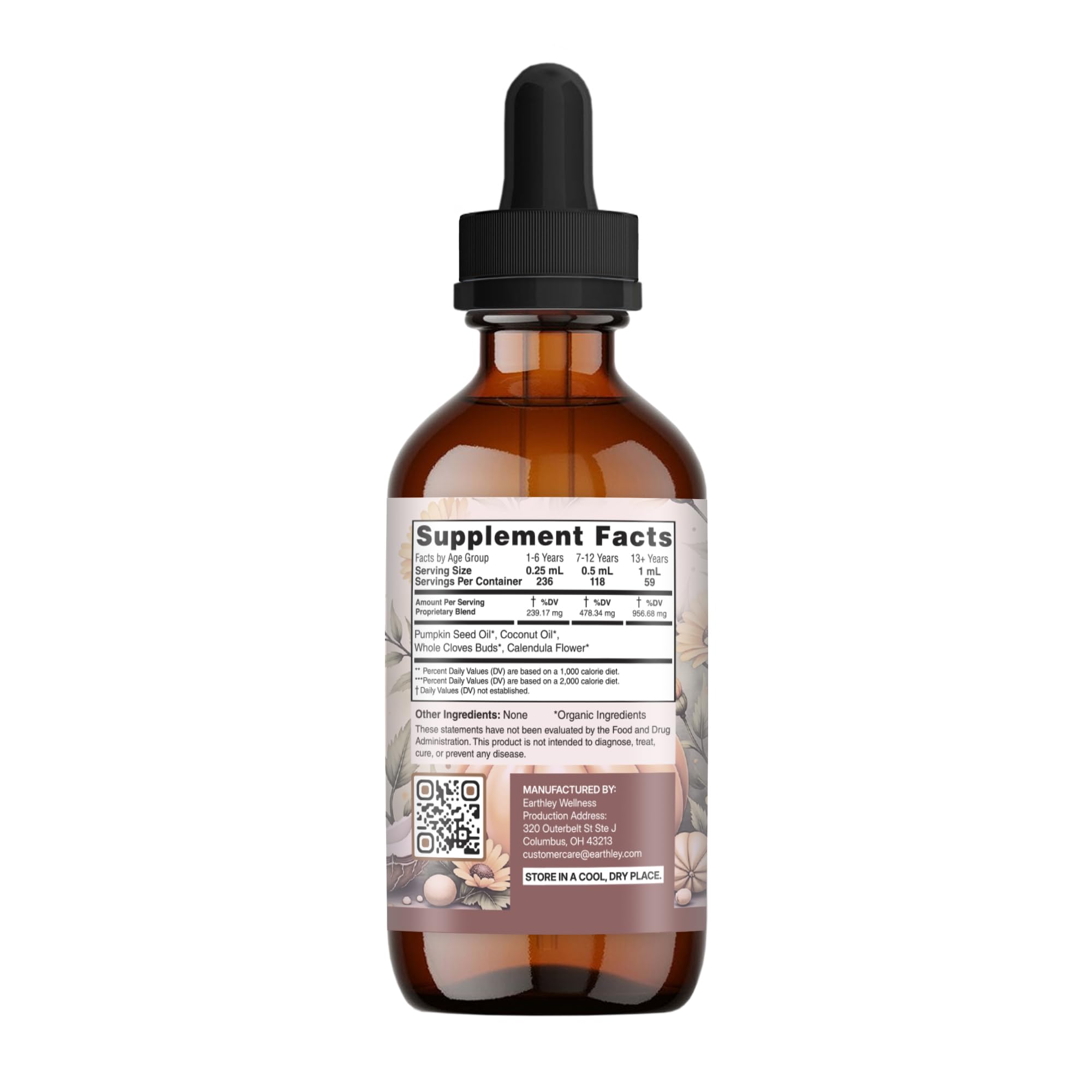 Earthley Wellness a daily routine Oil 118g back view