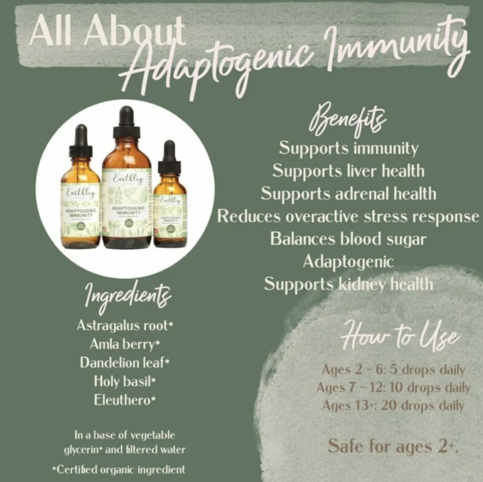 Earthley Wellness Adaptogenic daily wellness supplement back view