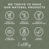 Earthley Wellness Adaptogenic daily wellness supplement with a glass of water