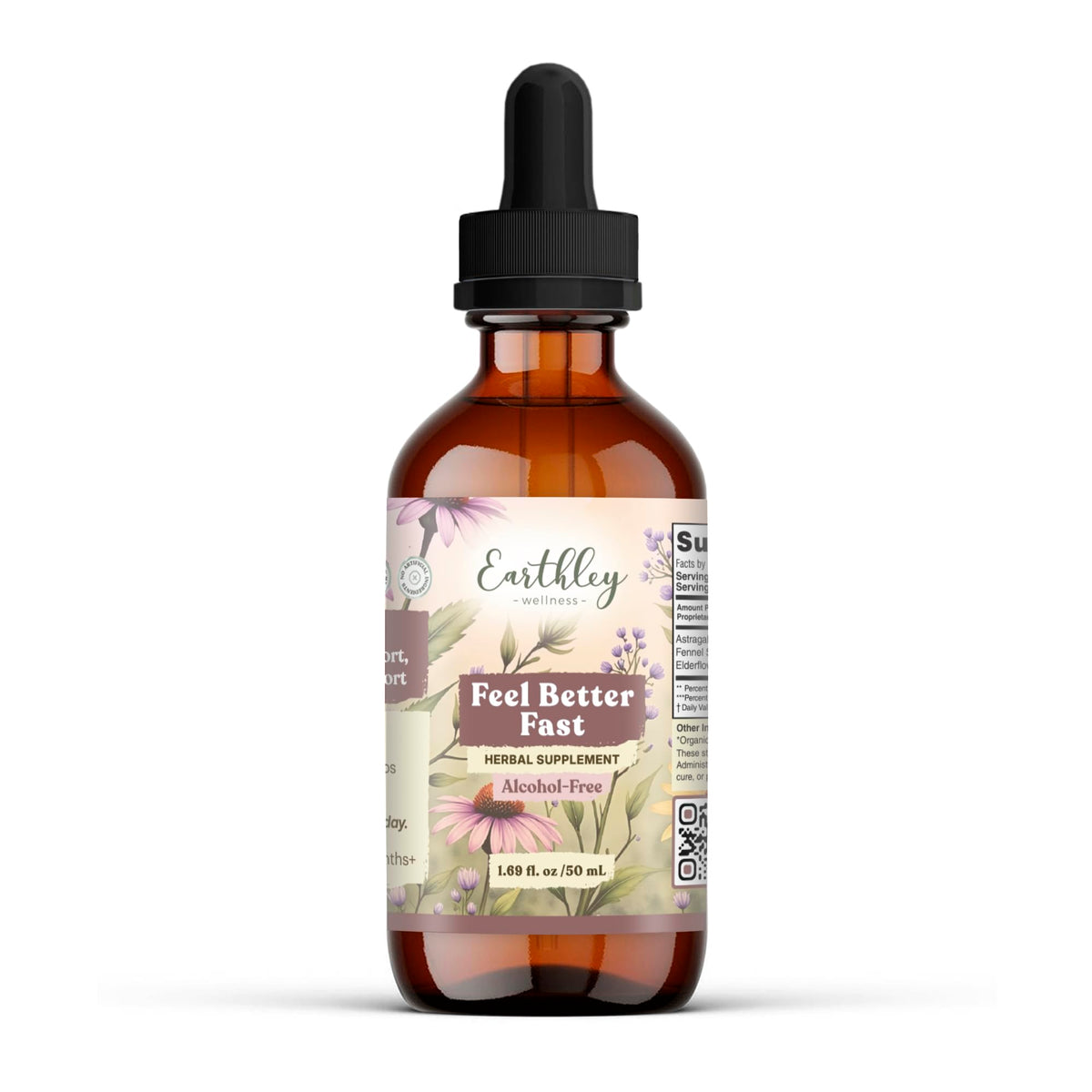 Earthley Wellness Feel Better Fast Herbal Supplement front view