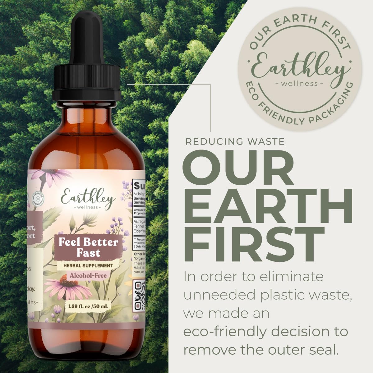 Earthley Wellness Feel Better Fast Herbal Supplement packaging