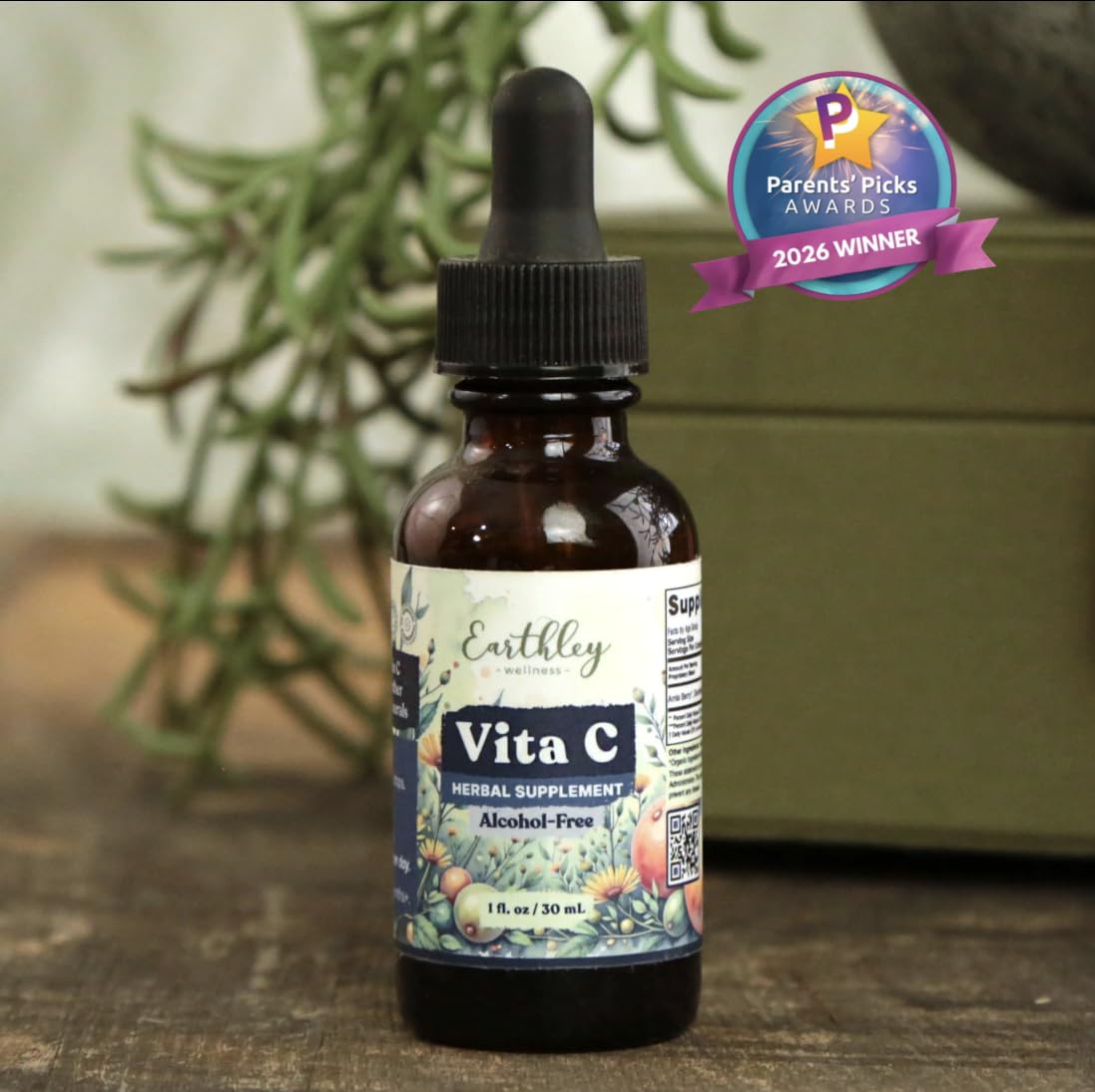 Earthley Wellness Vita-C Tincture 132g label details