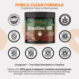 EarthNutri Creatine Monohydrate Powder 278g scoop