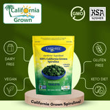 Earthrise Spirulina 200g with a spoon