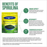 Earthrise Spirulina 476g back view with nutritional information