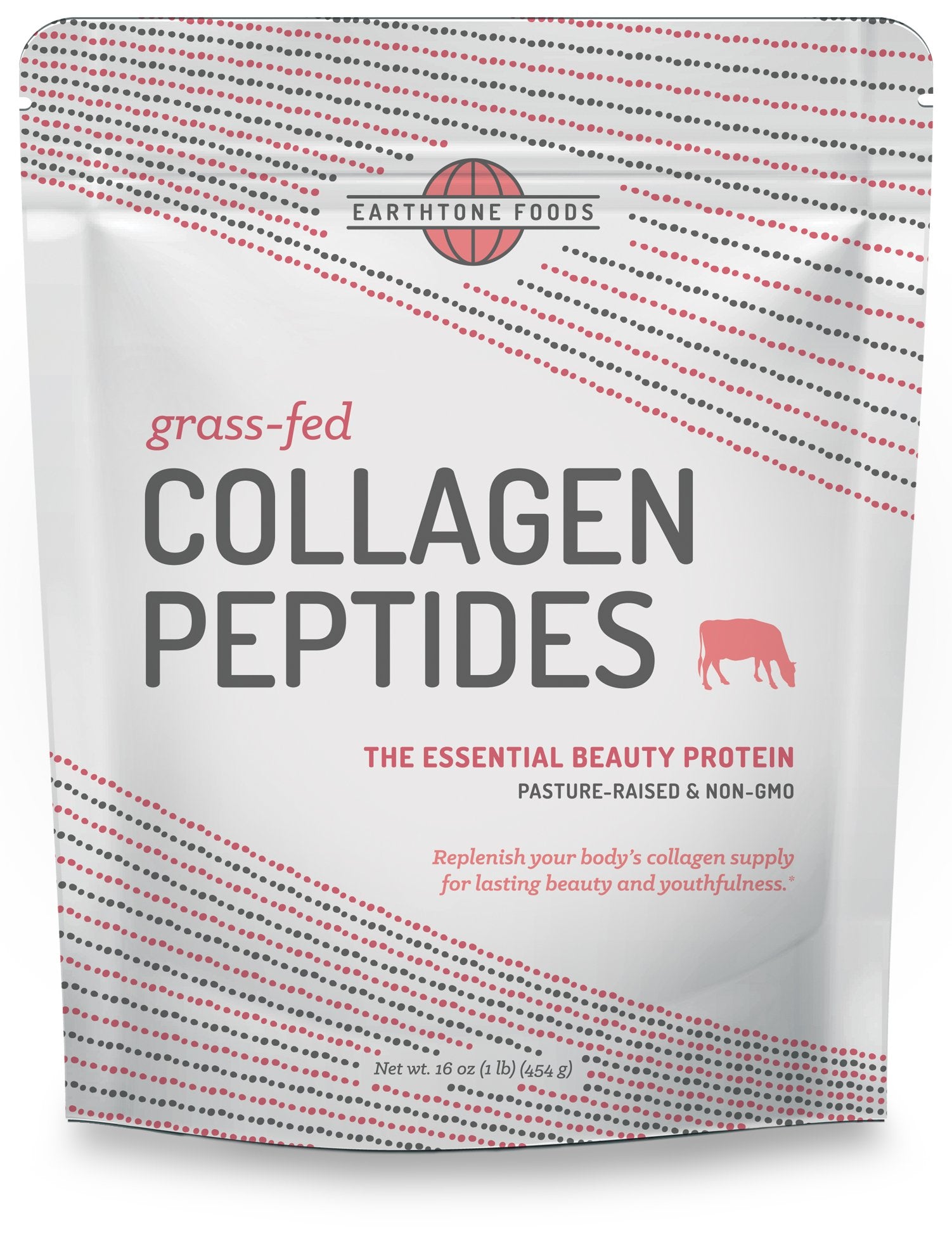 EARTHTONE Collagen Powder 454g front view with packaging