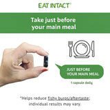 EAT INTACT Plant-Based Omega-3 Algal Oil 30 Vegan Capsules back view
