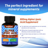 EAZGOO Alpha Lipoic Acid 600 mg capsules vegetarian formula