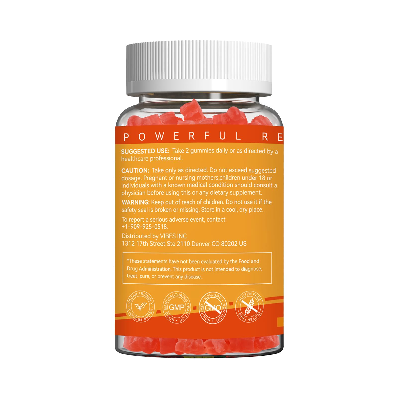 EAZGOO Ashwagandha Gummies showing two gummies on a white background