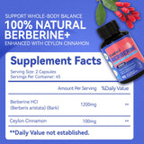 EAZGOO Berberine Plus Ceylon Cinnamon bottle with 90 capsules