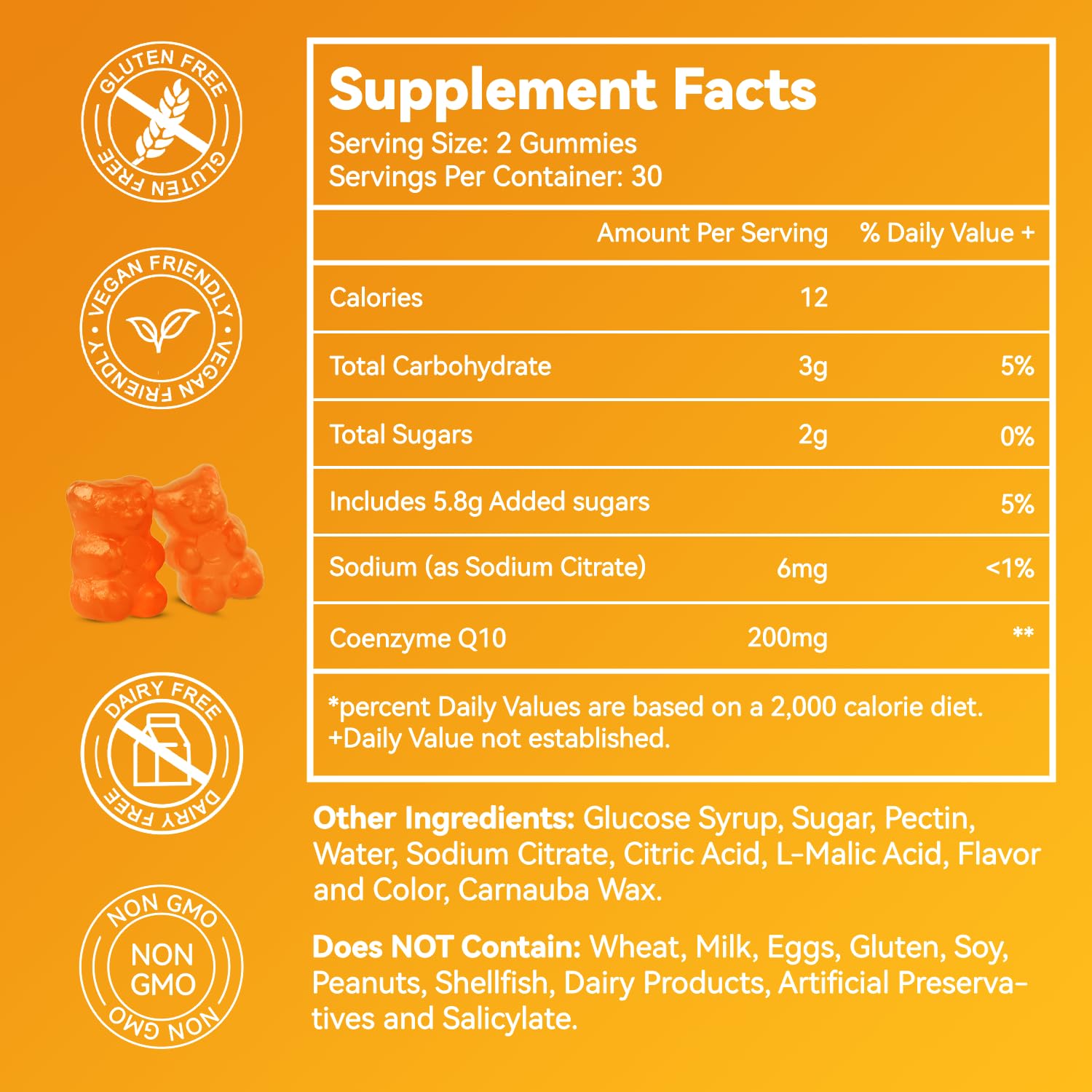 EAZGOO CoQ10 Gummies 200mg side view