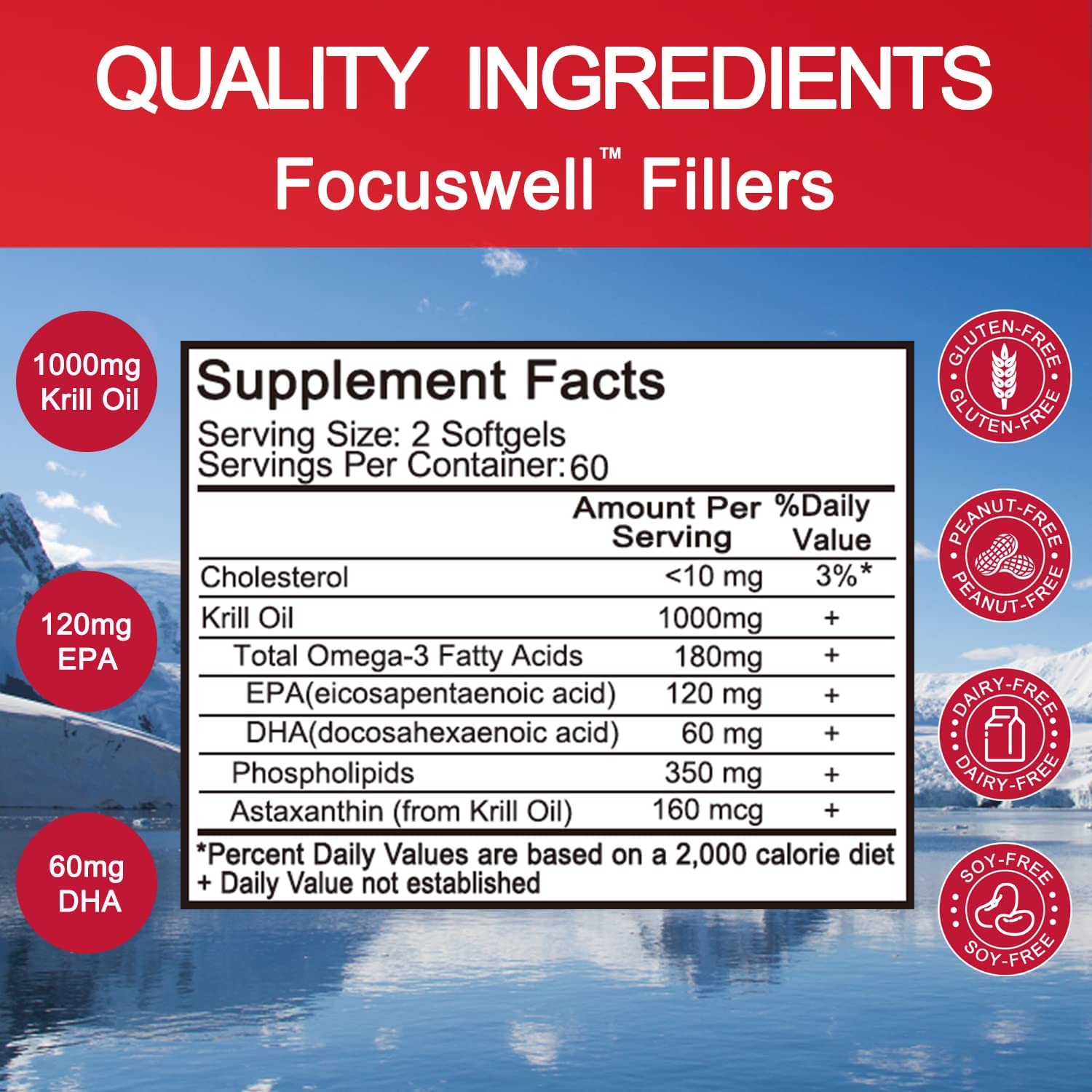 EAZGOO Krill Oil 1000mg capsules close-up