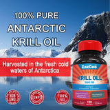 EAZGOO Krill Oil 1000mg supplement bottle side view